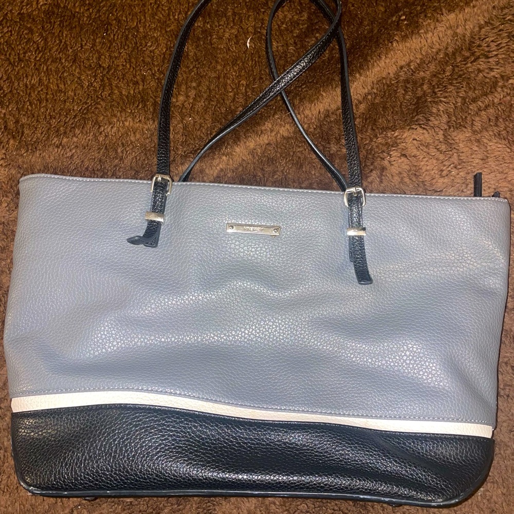 Nine West Gray and black Tote bag